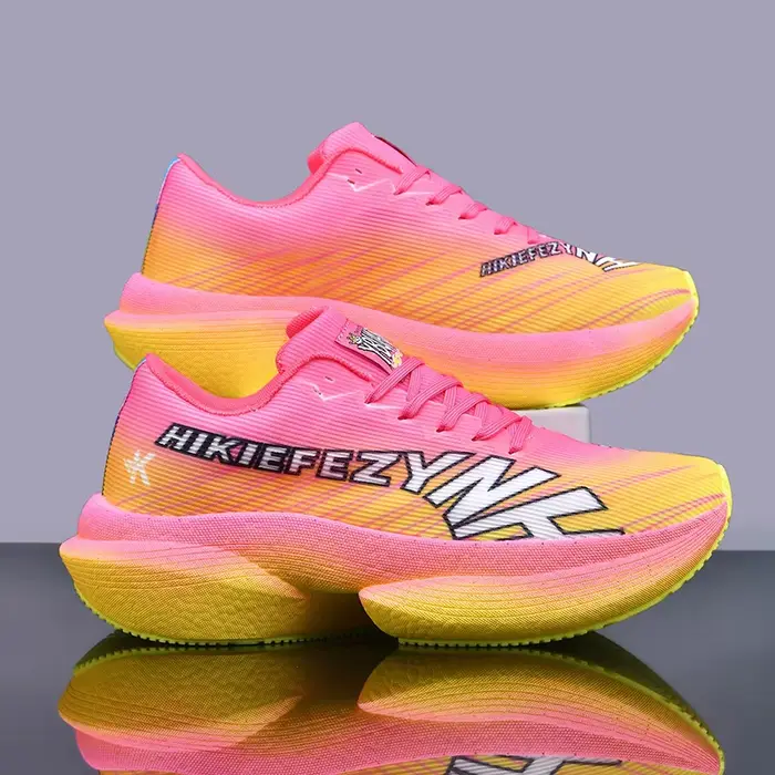 Chaussures de course pour homme, plaque en carbone, marathon, sport, chaussures décontractées, respirantes, légères, confortables, baskets athlétiques spécialisées pour femme