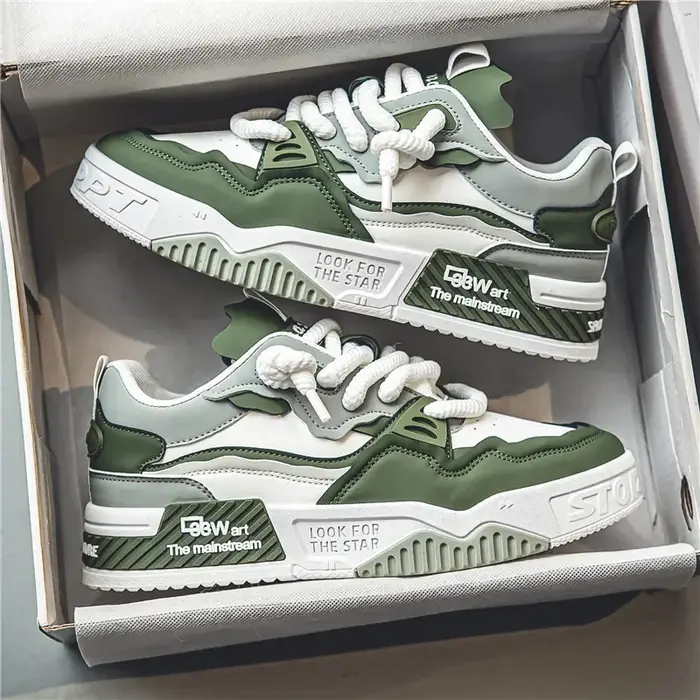 Chaussures de skate tendance pour hommes, baskets confortables et antidérapantes à lacets décontract