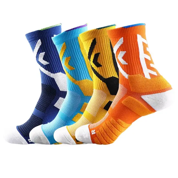Chaussettes de basket-ball montantes évacuant l'humidité