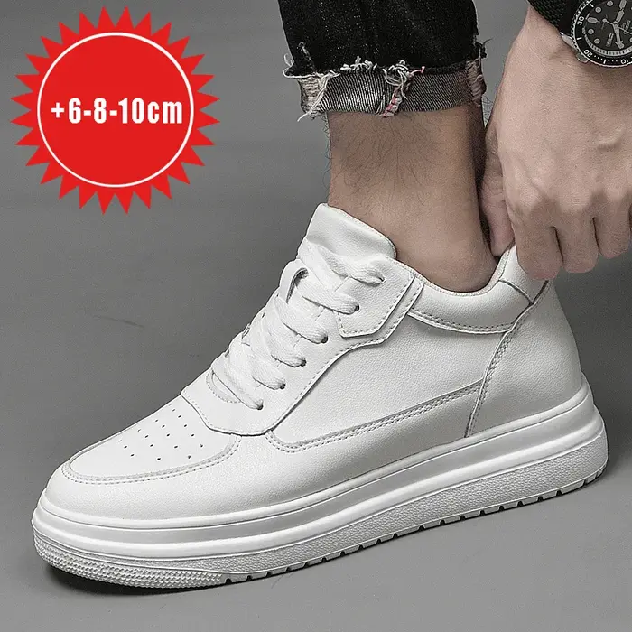 Chaussures d'ascenseur rehaussantes en cuir véritable pour hommes