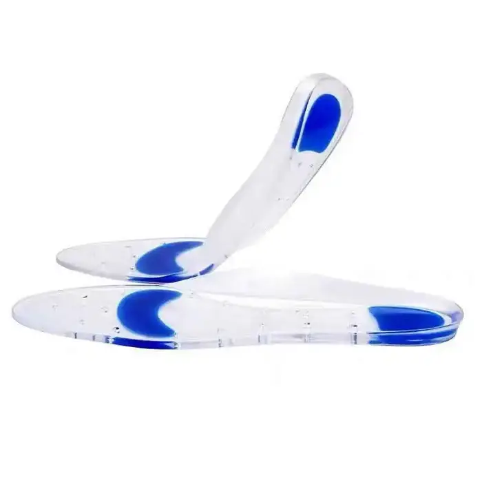Semelle intérieure en silicone PU pour le sport, transparente, respirante, absorption des chocs, mas