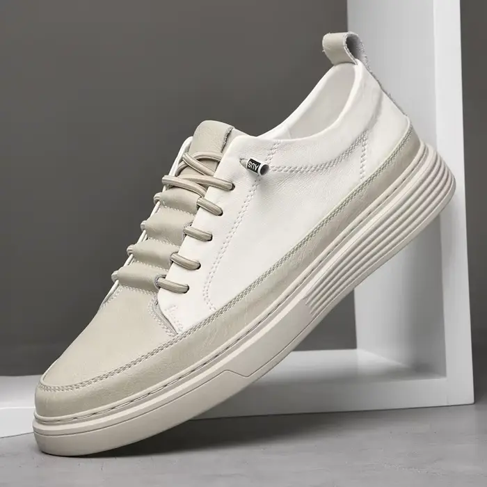 Baskets de skateboard en cuir pour hommes