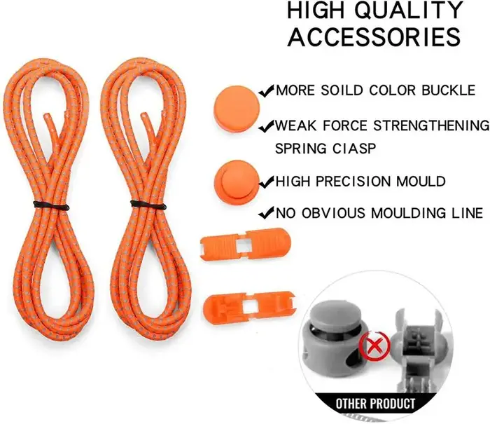 1 paire de lacets ronds à points colorés, serrure en plastique élastique, Sport de randonnée, sans c