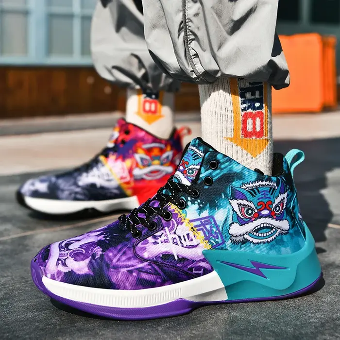 Chaussures de basket-ball respirantes pour hommes et femmes, baskets athlétiques d'entraînement, chaussures de sport, 2024