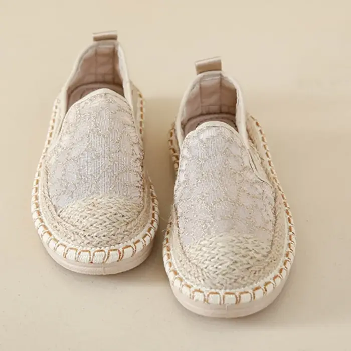 2025 chaussures De créateur tressé dentelle Patchwork
