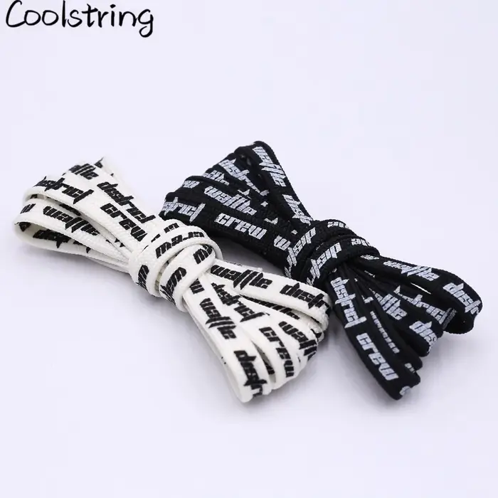 Waffle District Crew Lacets, Impression d'écran double face, Beige, Noir, Luminelace de sport authen