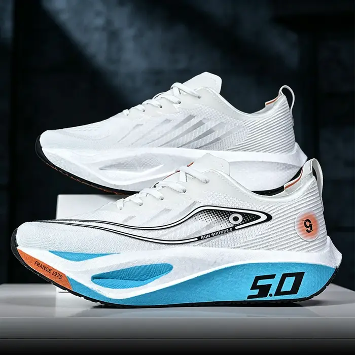 Chaussures de course pour hommes, spécialité sportive, plaque en carbone, marathon, respirantes, lég
