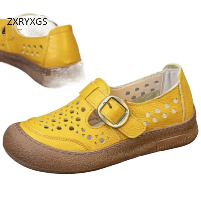 ZXRYXGS 2025 nouveau printemps été chaussures en cuir véritable