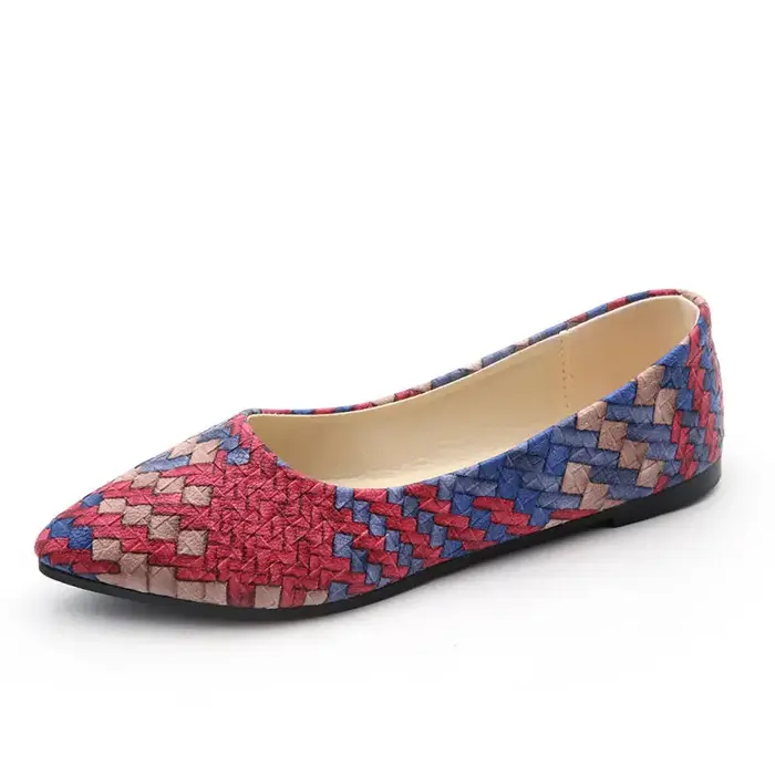 Chaussures pour femme 2025 bleu bout pointu femmes chaussures d'été appartements bureau mocassins pl