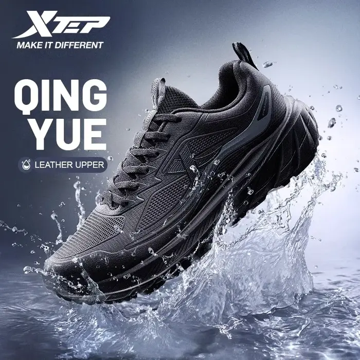 Xtep chaussure de course pour hommes QingYue coton imperméable Absorption des chocs résistant à l'usure durabilité baskets légères 875419110002