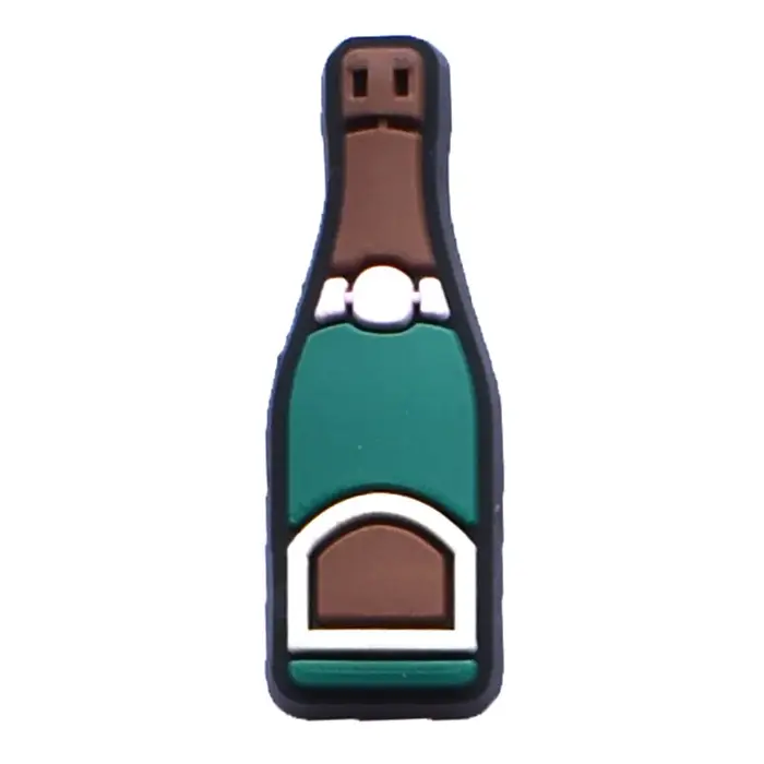 Boucle de décoration de chaussures en PVC, breloques, accessoires, bouteilles de bière, chapeau, tas
