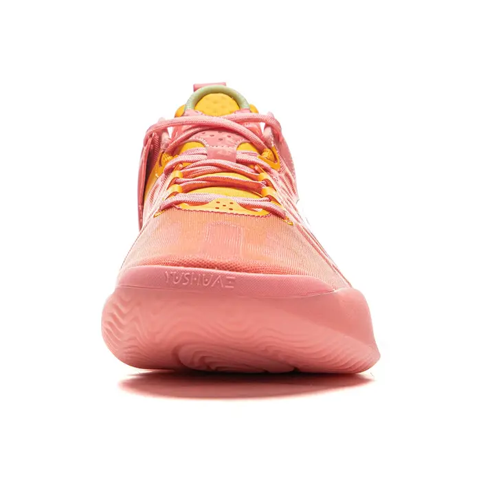 POIZON Li Ning Yushuai 19V2 Chaussures de basket-ball pour hommes à tige basse rose orange ABAV049-1