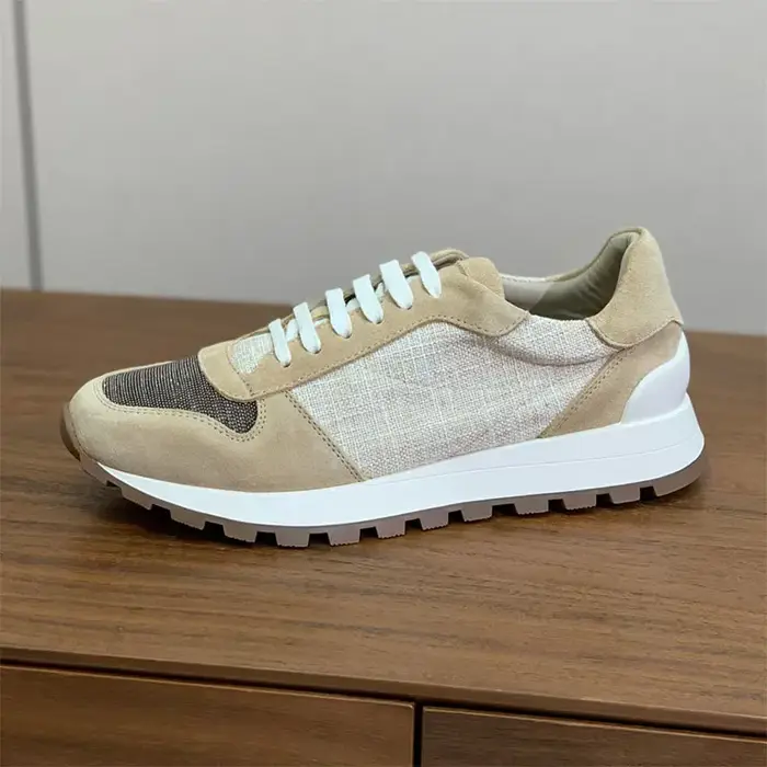 Baskets classiques pour femmes chaîne perle à lacets chaussures plates confort