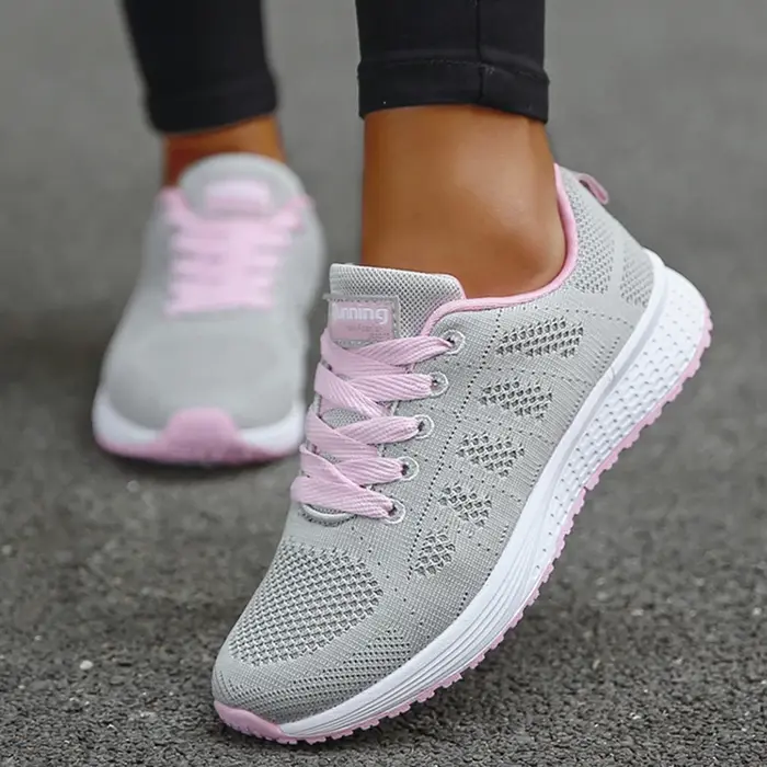 Baskets femme 2024 nouvelle mode respirant couleur unie marche