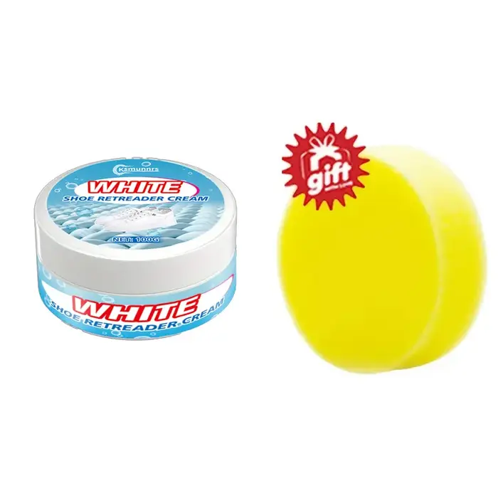 Crème Nettoyante et Rénovatrice pour Chaussures Blanches – Nettoyant et Redresseur de Brillance pour Baskets