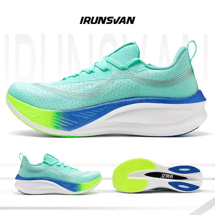 IRUNSVAN hommes plaque de carbone baskets professionnel Marathon course chaussures