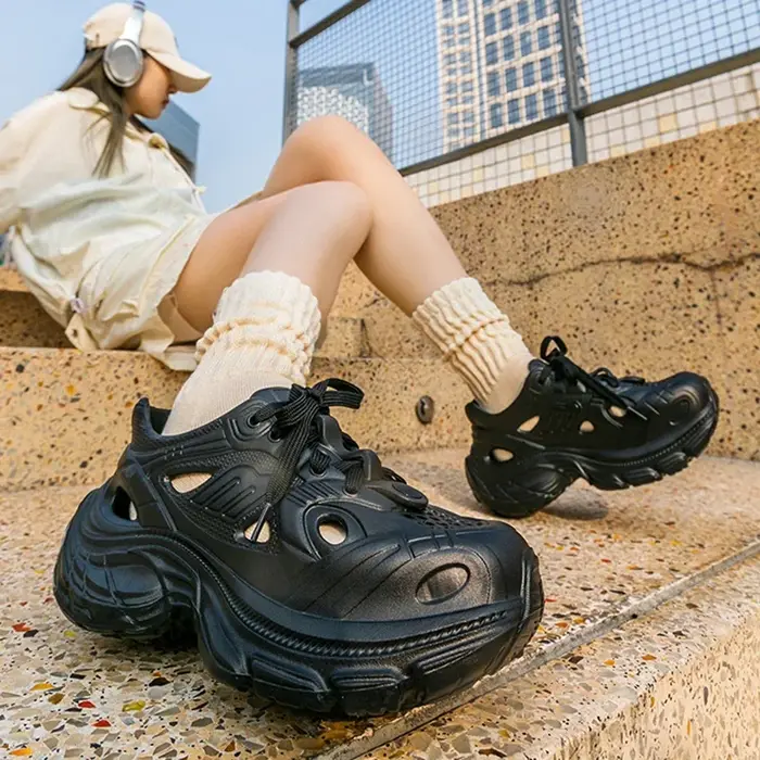 2025 été nouvelle mode respirant grosses baskets femmes EVA antidérapant Wading plate-forme chaussures femme en plein air semelle épaisse chaussure de sport
