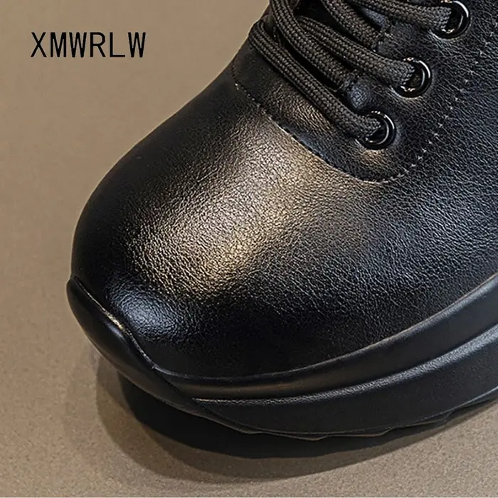 XMWRLW femmes automne hiver chaussures en cuir véritable talon caché