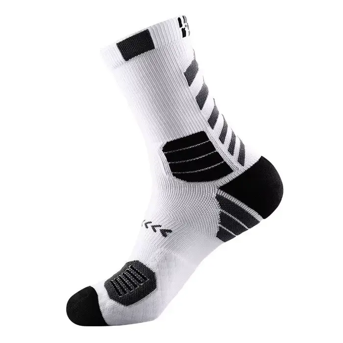 Chaussettes de basket-ball montantes évacuant l'humidité, rembourrées, semelle épaisse en éponge, ch