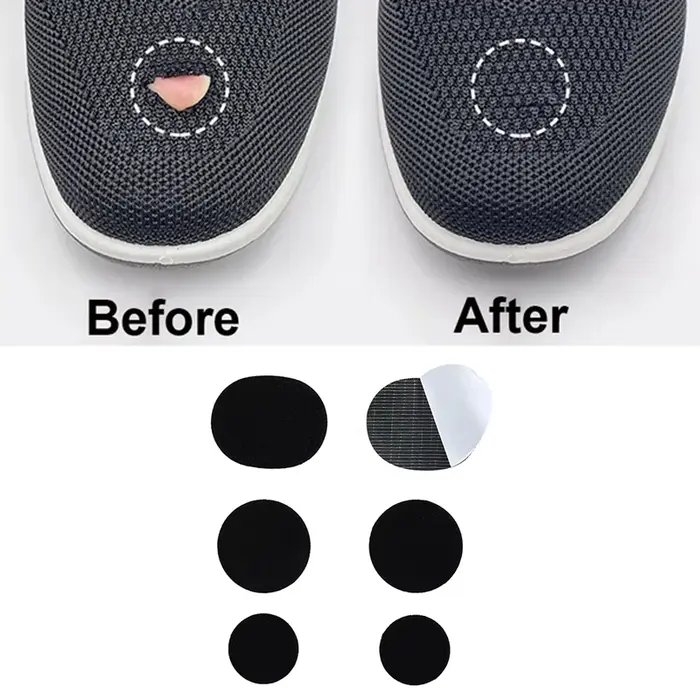 Patch de réparation noir pour chaussures de sport