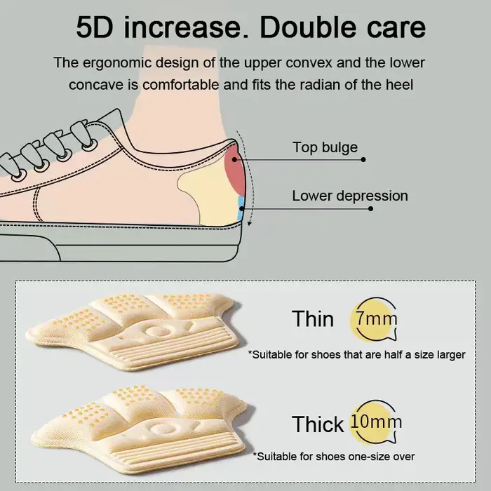 Semelles Autocollantes de Protection de Talon pour Baskets, Patch de Taille Réglable, Coussinets de