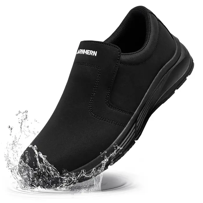 LARNMERN chaussures de Chef pour hommes résistant cuisine cuisinier imperméable antidérapant chaussu