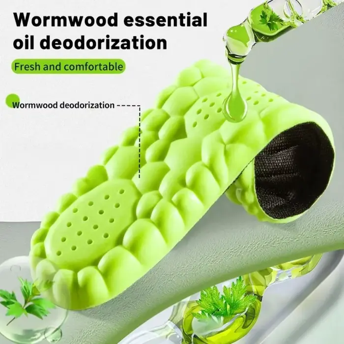 Semelles intérieures sport 4D super douces pour chaussures, coussinets d'absorption des chocs pour les pieds, soutien de la voûte plantaire, inserts orthopédiques pour baskets