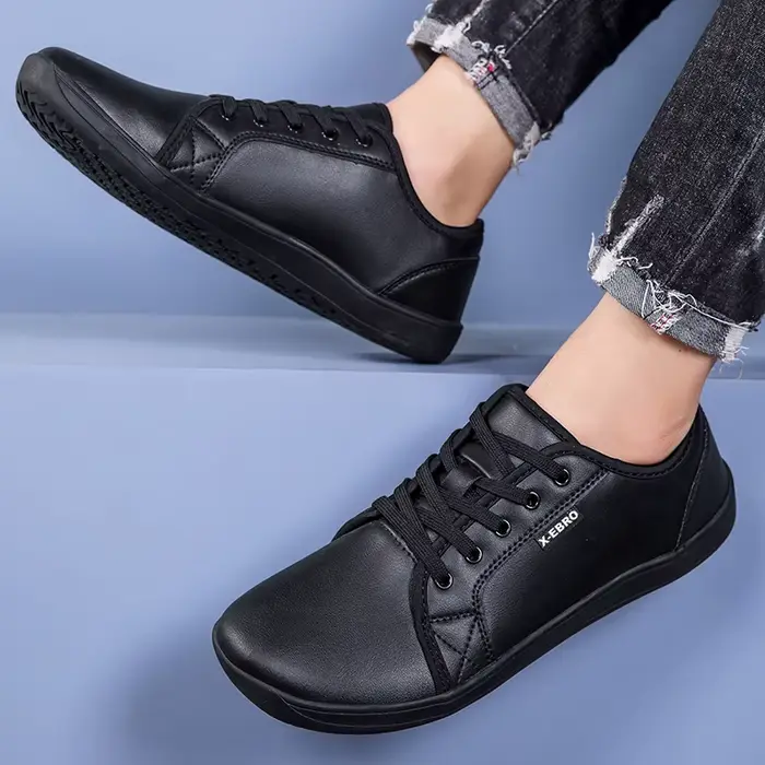 Oiaano bout large hommes chaussures minimalistes baskets confortables en cuir