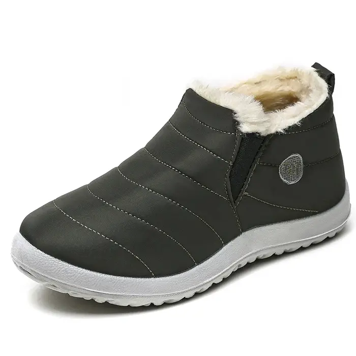 Bottes pour hommes sans lacet chaussures d'hiver