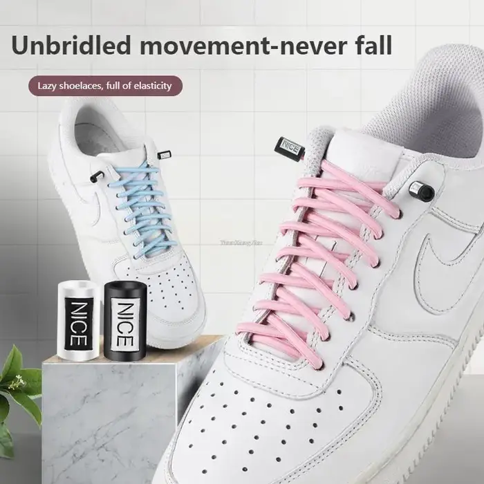 2025 nouveaux lacets de chaussures sans cravate lacets élastiques baskets lacets ronds sans attaches