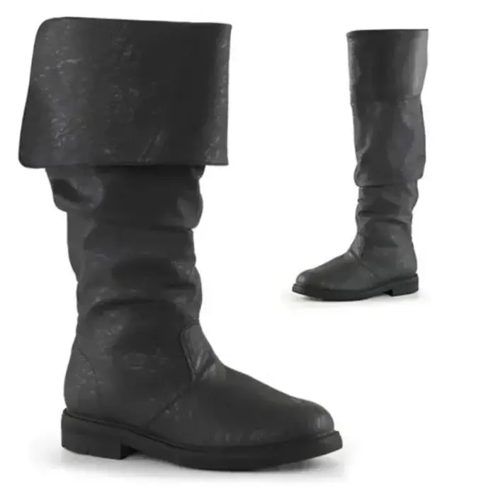 Chaussures médiévales pour hommes et femmes, bottes hautes plates pour hommes, bottes de Cowboy rétr