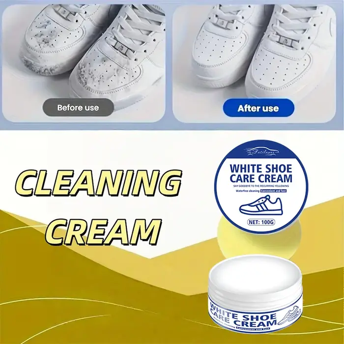 Crème à polir les chaussures blanches - Convient pour le nettoyage