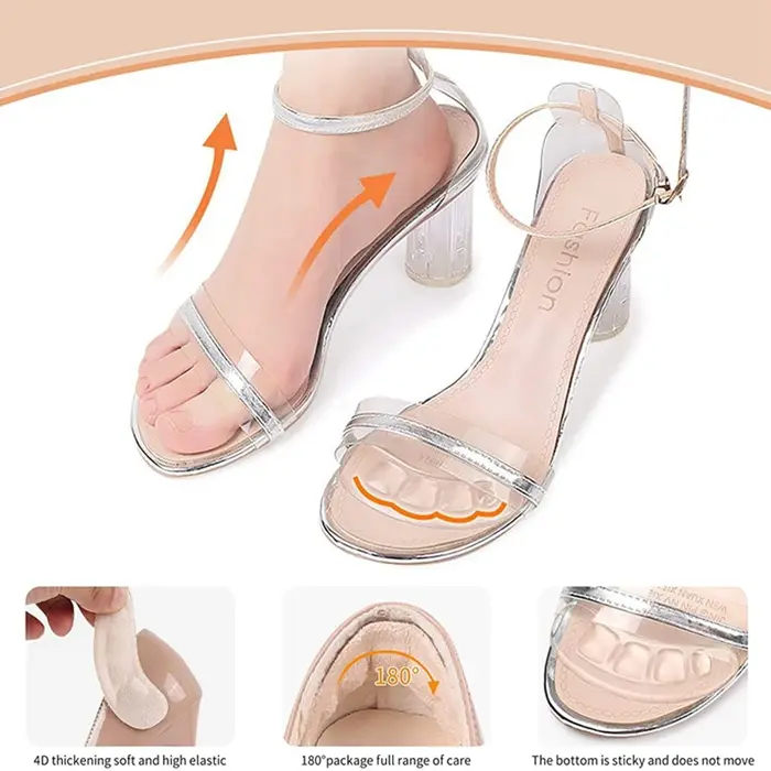 Coussinets antidérapants en Silicone pour l'avant-pied, soulagement de la douleur, Inserts pour femm