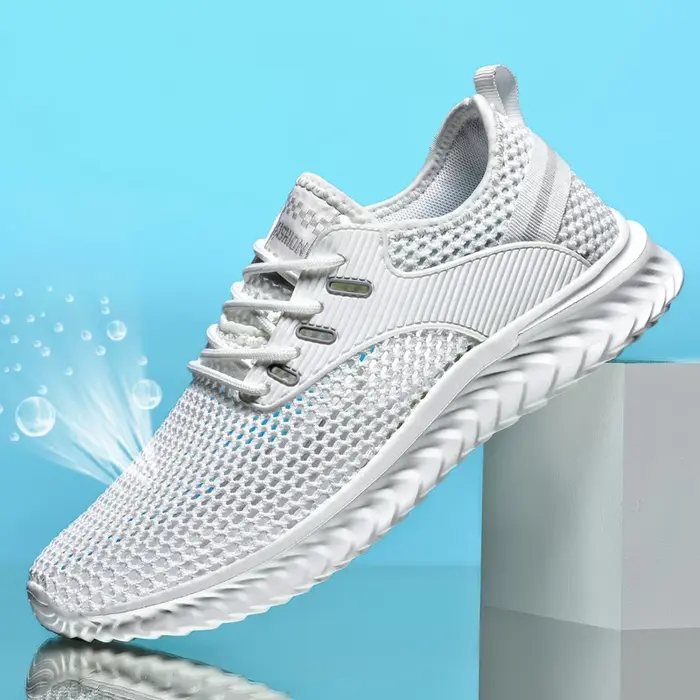 Baskets respirantes en maille creuse pour hommes, chaussures de sport de tennis d'été, chaussures de basket-ball, marche décontractée, originales, hommes