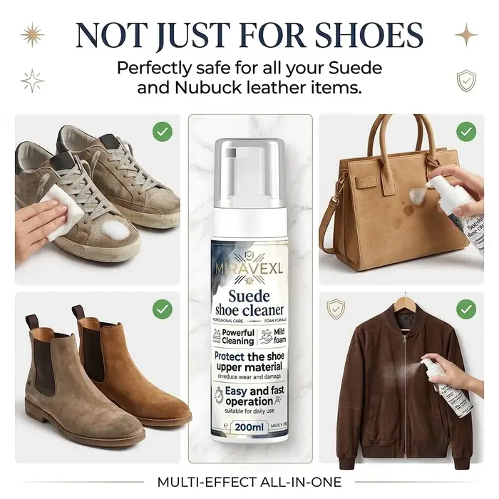 Kit de Nettoyage pour Chaussures en Daim SIKEZHAN : Mousse Nettoyante Puissante