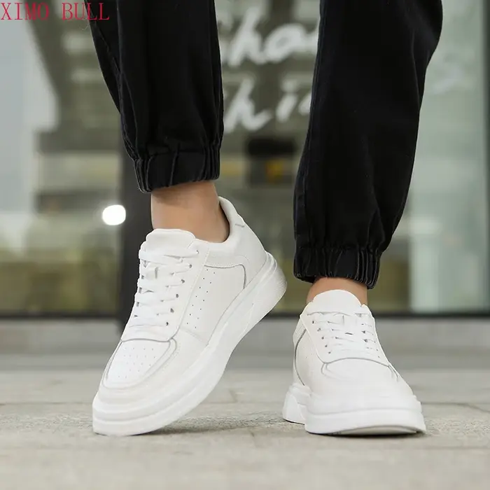 Chaussures De Sport en cuir blanc pour hommes
