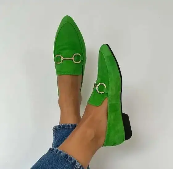Chaussures à talons plats pour femmes mocassins