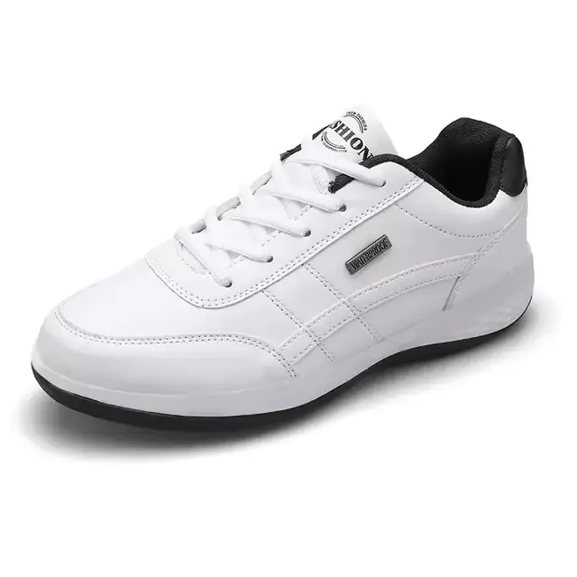 Baskets en cuir pour hommes, chaussures décontractées, fond souple, chaussures de marche en plein ai