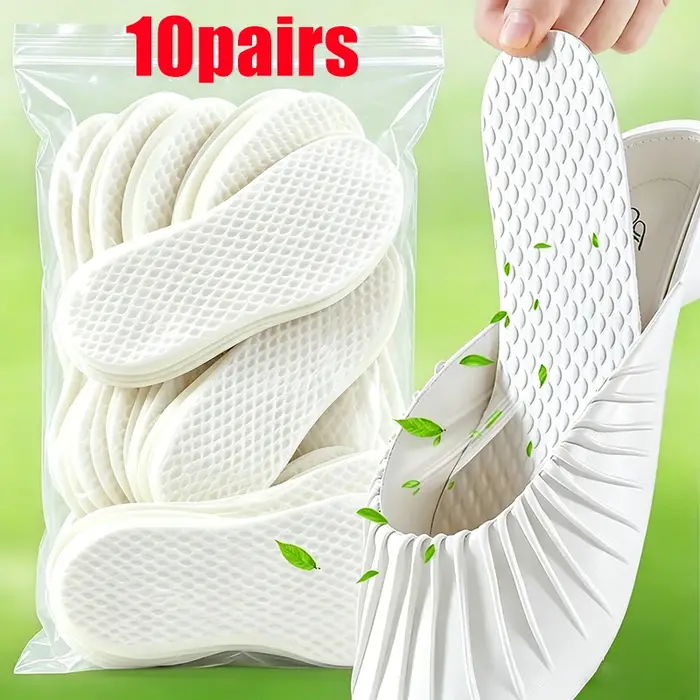 10/20 paires de semelles intérieures de sport jetables respirantes d'été, absorbant la transpiration