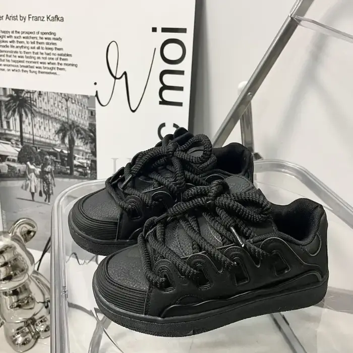 Chaussures de Skateboard à semelles épaisses et bout rond pour Couple