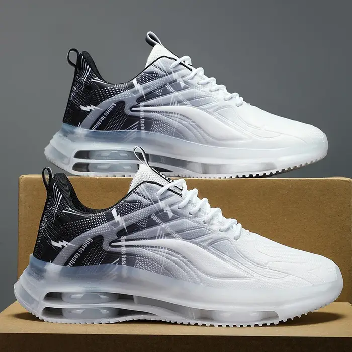 Chaussures de basket-ball tendance pour hommes, avec amorti à air, confortables et antidérapantes, r