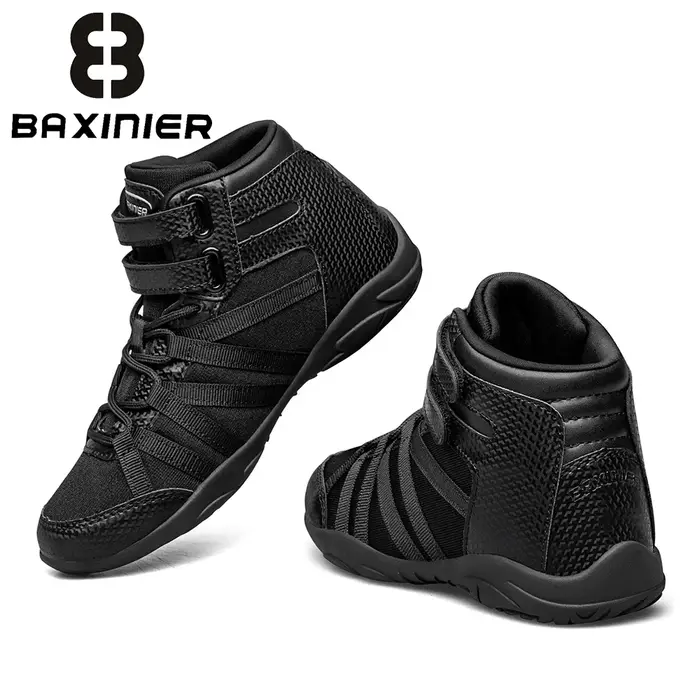 BAXINIER Chaussures de cheerleading montantes noires pour filles