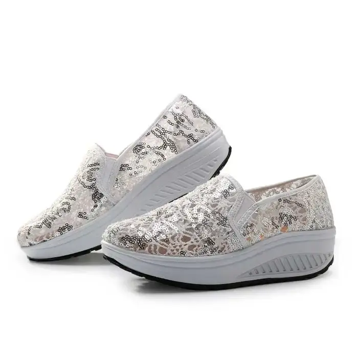 BeckyWalk-Baskets Plates à Plateforme pour Femme, Chaussures en Maille Respirante, de Marche, WSH292