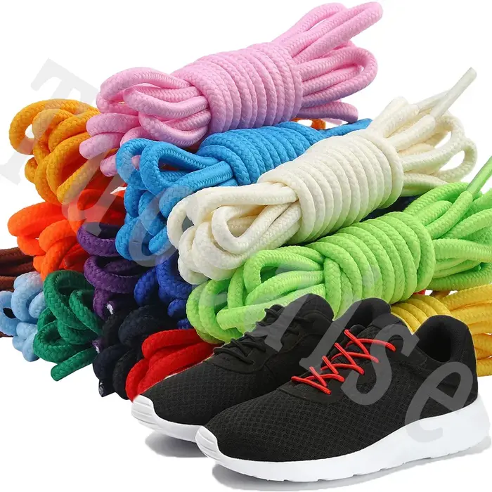 1 paire de lacets ronds classiques en polyester, lacets de chaussures durables, lacets de bottes, la