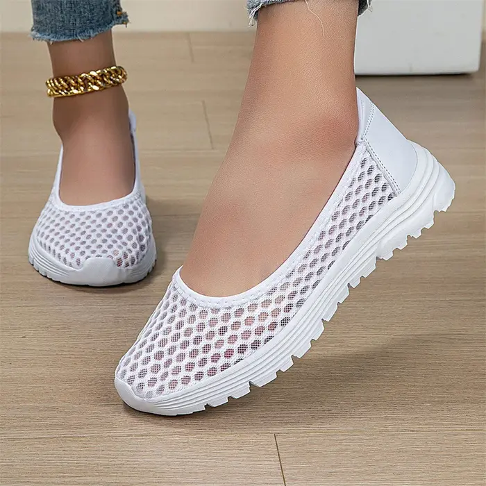 Femme maille chaussures été femmes baskets plates