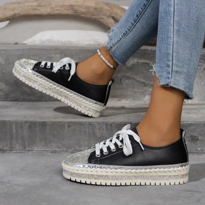 Baskets à plateforme peu profondes pour femmes