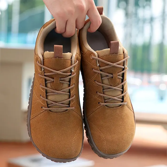 Chaussures en cuir suédé tissu PU chaussure à bout large