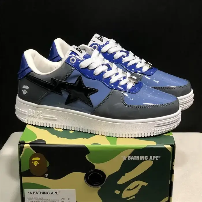 A BATHING APE Chaussures de sport basses pour hommes et femmes, baskets de sport unisexes Bapesta, c