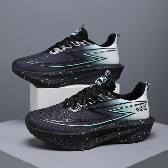 Chaussures de course avec plaque en carbone, spéciales marathon, respirantes, légères, confortables,