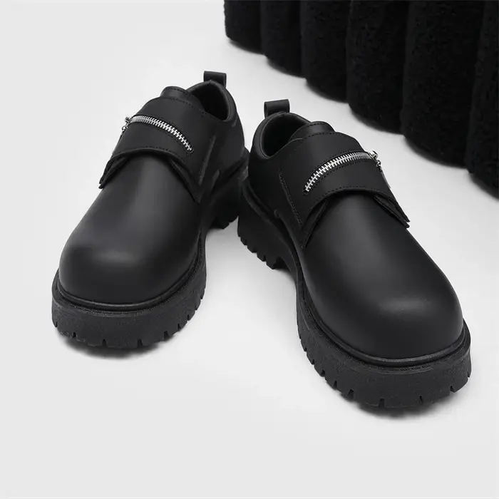 Bottes décontractées pour hommes à semelle épaisse et rehaussement discret, modèle 2026, à bout larg